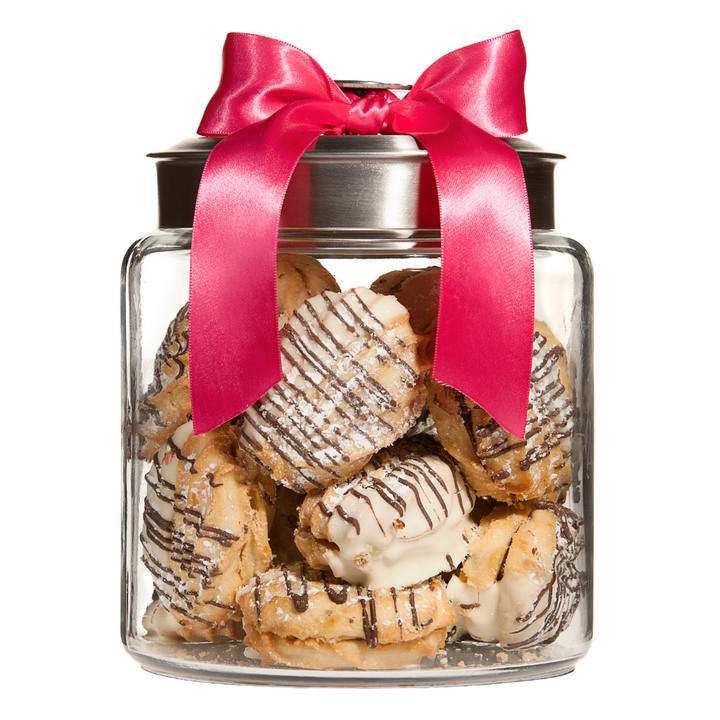 Valentine's Day Cookie Gift Jar - White Chocolate Raspberry Cookies - Giorgio Cookie Co